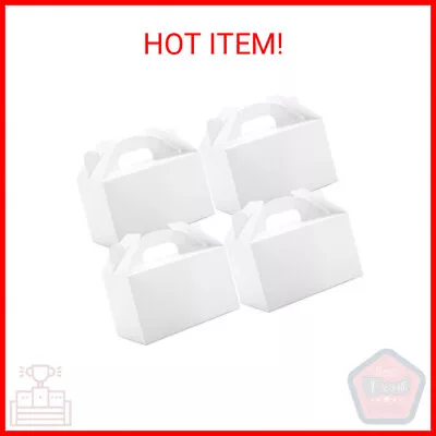 Moretoes 48 Pack White Treat Boxes Gable Boxes Party Favor Boxes Paper Gift Boxe • $24.21