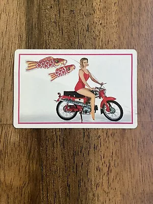 Honda S65 Motorcycle 1965 Vintage Calendar Pin Up Lady  Authentic Advertisement • $34.99