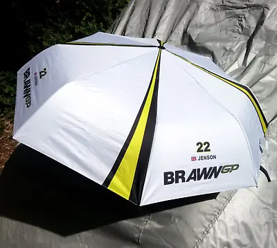 Brawn GP 2009 Jenson Button F1 Team Portable Compact Fold Up UV Sun Umbrella • $29.83