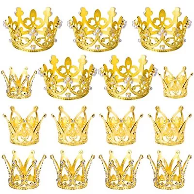 15 Pieces 3 Size Crown For Cake Topper Mini Baby Crown Tiny Queen Crowns For ... • $25.57