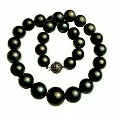 $2832 • Buy Diamond Tahitian Pearl Necklace 17.6 Mm 16.5  14k Gold Certified $19,750 914647