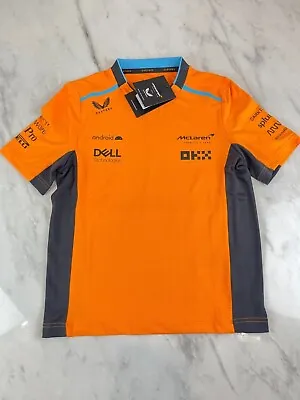 McLaren F1 2023 Team Set Up Tee Kids T-shirt - Orange TJ2607 • £29.99