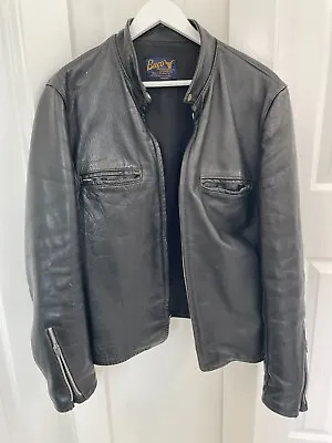 BEAUTIFUL Buco Men’s Steerhide Leather Motorcycle Jacket Vintage Cafe Size 44 • $1385
