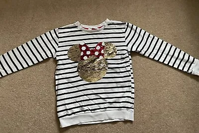 H&M Girls Minnie Mouse Jumper Size 6-7 Years  • £3.25