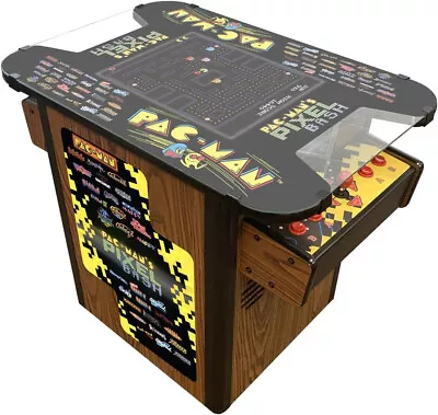 NAMCO PAC-MAN PIXEL BASH Arcade Machine Game WOODGRAIN CABINET COCKTAIL TABLE • $2995