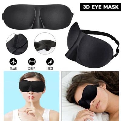 $1.69 • Buy 3D Eye Mask Sleep Travel Soft Padded Shade Cover Rest Relax Sleeping Blindfold 