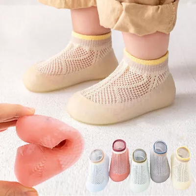 Kids Baby Girls Boys Toddler Anti-slip Slippers Socks Shoes Breathable Summer • £4.79