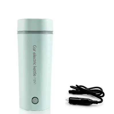 12V Portable 400ml Car Heating Cup Stainless Steel Water Coffee Bottle Warmer UK • £16.99