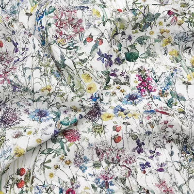 Liberty Wild Flowers Tana Lawn Fabric / Quilting Dressmaking Floral Nursery  • £4.50