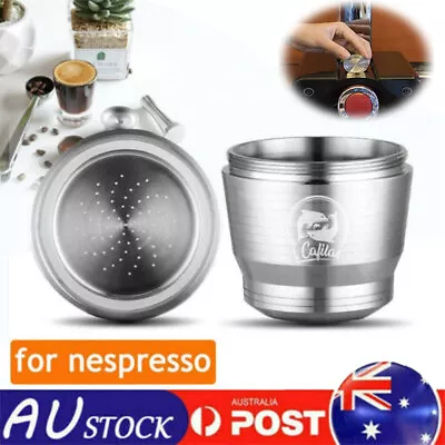 Stainless Steel Coffee Capsule Cup Reusable/Refillable Pod For Nespresso Machine • $17.59