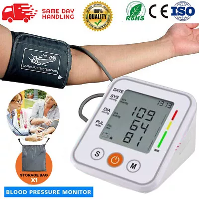 Upper Arm Blood Pressure Monitor Digital BP Cuff Machine Automatic Pulse Meter • $18.85