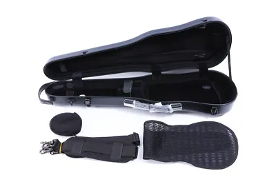 4/4 Violin Case Carbon Fiber Violin Box Oblong Case Strong Light Black Color • $145