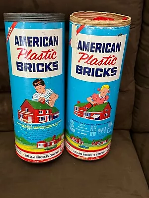 Halsam 1950's American Plastic Bricks Set No. 725 Lot Of 2 Elgo Plastics • $65