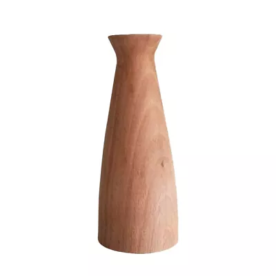 Wood Flower Vase Tall Bouquets Solid Decor For Living Room Simple • £12.19