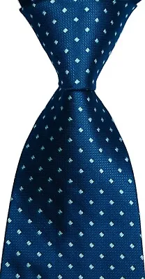 New Checks Blue Classic JACQUARD WOVEN 100% Silk Men's Tie Necktie G9 • $5.69