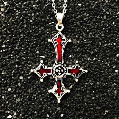 Inverted Cross Of St Peter Crucifix Holy Charm Necklace Pendant + Free Gift Bag • £5.99