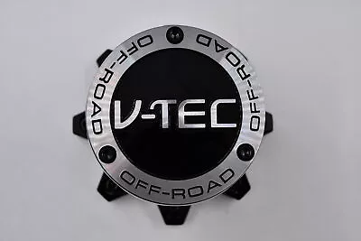 Vision V-Tec Off Road Gloss Black W/ Polished & Black Logo Wheel Center Cap Hub  • $42