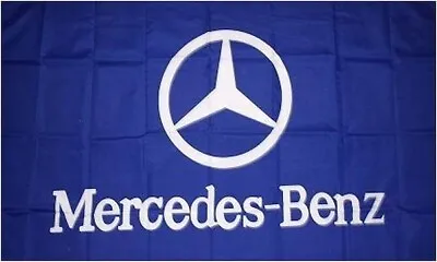 Mercedes-Benz Blue Racing 3x5 Ft Banner Flag Car Show Garage Wall Workshop • $16.20