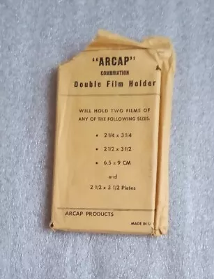 Arcap Double Film Holder 2 1/4 X 3 1/4 2 1/2 X 3 1/2 6.5cm X 9cm 2 1/2 X 3 1/2 • $14.95