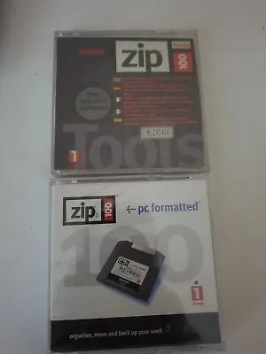 Iomega Zip Drive 100MB Tools Disk ML141905 & Zip 100 Blank Disk Brand New Sealed • £19.99