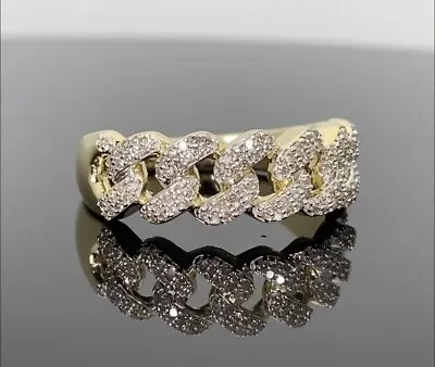 10k Yellow Gold .50 Carat Mens Real Diamond Engagement Wedding Pinky Ring Band • $500