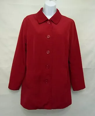 Merona Women’s Maroon Button Front Coat Jacket With Lining Size M • $14.99