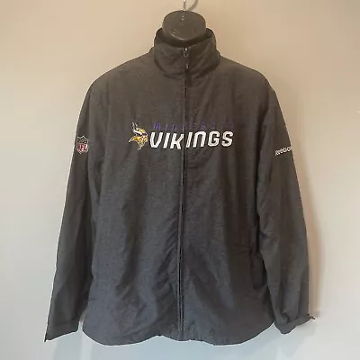 Minnesota Vikings Reebok On-Field Full Front Zip Jacket - Medium • $19.99