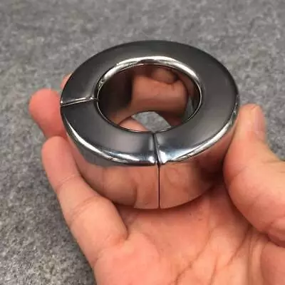 16.3OZ Magnetic Ball Stretcher Weight 304 Stainless Steel Enhancer Ring For Men • $32.89