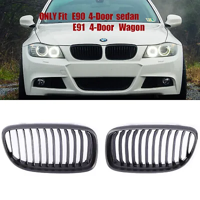 Matte Black Front Kidney Grill Grille For BMW E90 E91 M3 328i 335i 4Dr 2009-2011 • $24.98