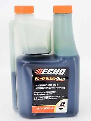 Echo Power Blend Gold 2 Stroke Oil 16oz 6 Gallon Mix Squeeze Bottle • $20.46