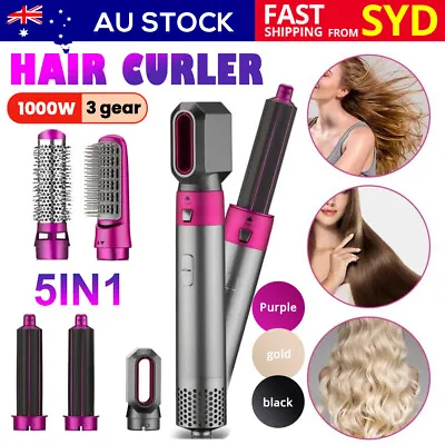 5 IN 1 Hair Dryer Brush Hot Comb Air Volumizer Curler Straightener Curling Style • $28.99