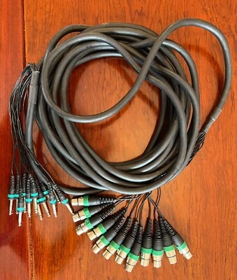PULSE Xlr Multicore 8 Way Drum Stagebox Stage Snake 15m