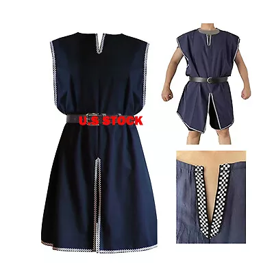 Medieval Tunic Renaissance Costume Knight Cosplay Viking LARP Men Multi Size • $32.99