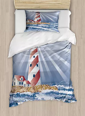 Nautical Party Duvet Cover Set Watchtower Sea Waves • £32.99