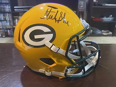 Green Bat Packers STERLING SHARPE Signed Full Size Authentic Display Helmet • $200