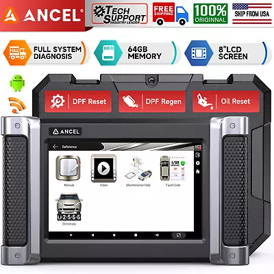 ANCEL HD8000 DPF Regeneration Heavy Duty Truck Scanner OBD2 Diagnostic Scan Tool • $844.99