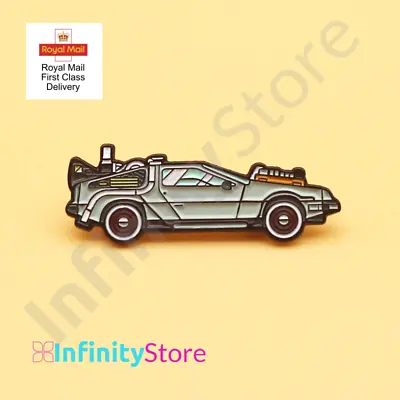 £4.75 • Buy Back To The Future DeLorean Brooch Enamel Pin Marty Mcfly Gift Car Pin Shirt