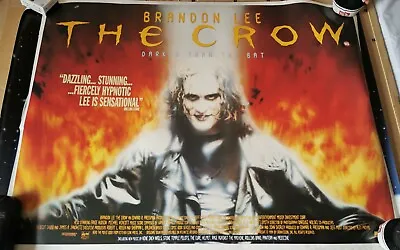 £189.95 • Buy The Crow Original UK Quad Cinema Poster Brandon Lee / Bruce Lee Good Condition 