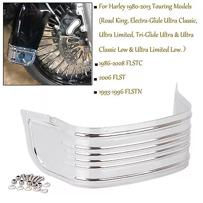 For Harley Touring 80-13 FLSTC 86-08 FLSTN 93-96 Front Fender Trim Skirt Chrome • $26.98