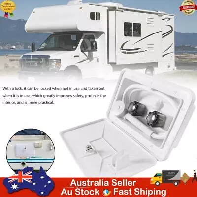 External Caravan RV Shower Box Kit Exterior Faucet Camper Trailer Boat White AU • $89.89