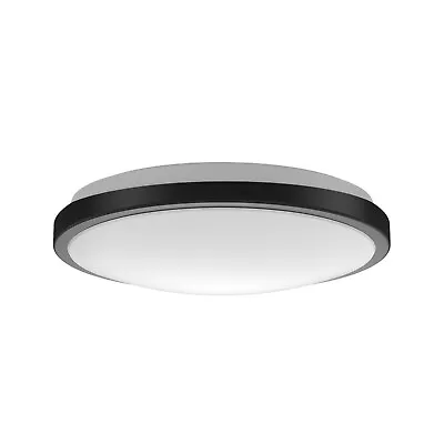 LED Flush Mount Ceiling Light 10 In. Matte Black Round Dimmable 4000K Daylight • $12.99