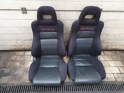 $1499 • Buy @RARE@ Red Stitching Front Seats Seat Honda CRX JDM EDM EE8 EF8 ED9 SI US 88-91 