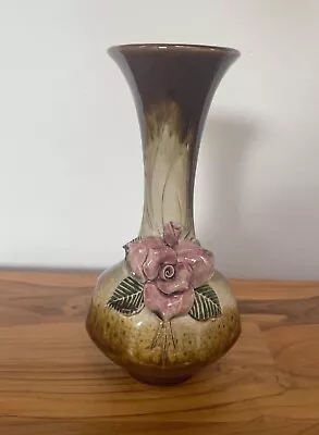 Italian Capodimonte Porcelain Vase Floral Flared - Vintage  • £11.39