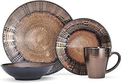 Gourmet Basic By Mikasa Verona 16-Piece Dinnerware Sets Service For 4 • $148.02