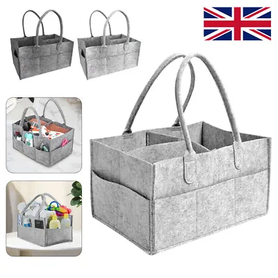 £7.39 • Buy Baby Diaper Organizer Storage Box Caddy Felt Changing Nappy Kids Carrier Bag UK
