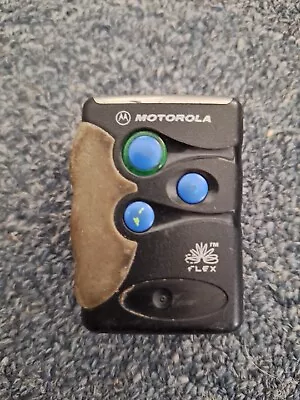 Vintage Motorola Flex Black Pager W/Clip Blue Buttons Untested • $15.25