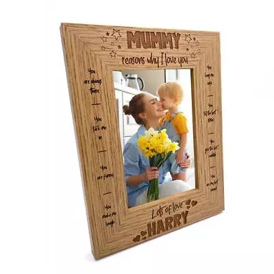 Personalised Mummy Photo Frame Gift The Reasons I Love You FW534 • £13.49