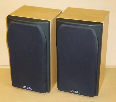 PAIR OF MISSION 732 2 WAY REFLEX SPEAKERS WOOD/BLACK 75w 8 OHMS BOOKSHELF • £59.99