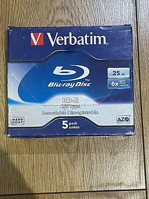 £12.99 • Buy 5x Verbatim Blu-Ray 25 GB 6x Speed BD-R LTH Type Recordable 43753 5x Pack Jewel