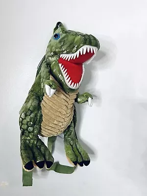 T-Rex Green Dinosaur Plush Backpack Adjustable Straps Fiesta Brand Kids Plush • $16